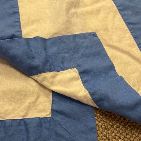 Pottery Barn Blue and White Table Runner, 102" Long - Picture 4 of 8